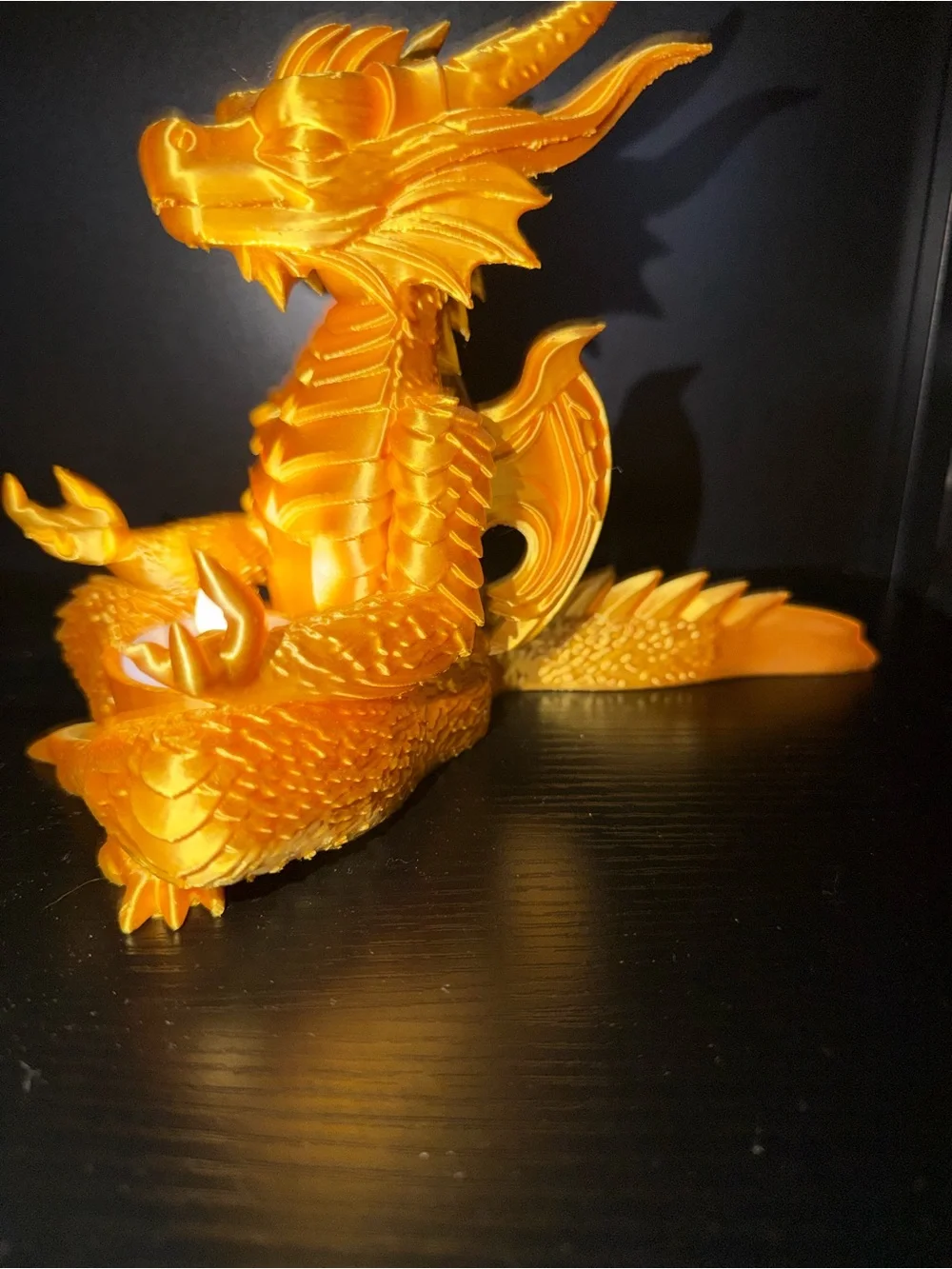 Golden Dragon Tealight Holder - Gold Home Accent